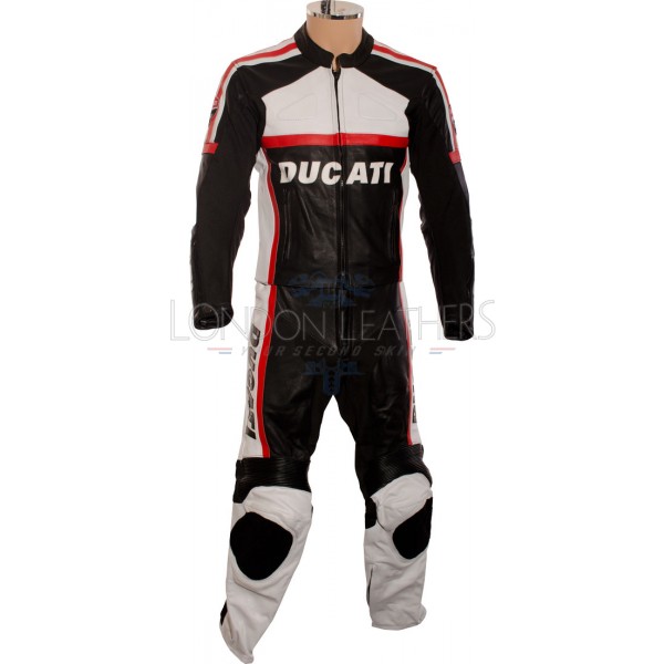 Ducati Classic Black Leather Motorcycle Suit